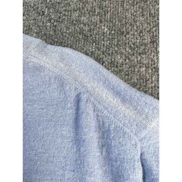 Peter Millar Sweater Womens XL Blue Merino Wool V-Neck Pinehurst Resort Golf - Picture 2 of 15